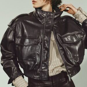 Woman’s Cropped BRAND NEW with Tags Leather Jacket!